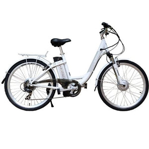 Hvid speed pedelec med batterie